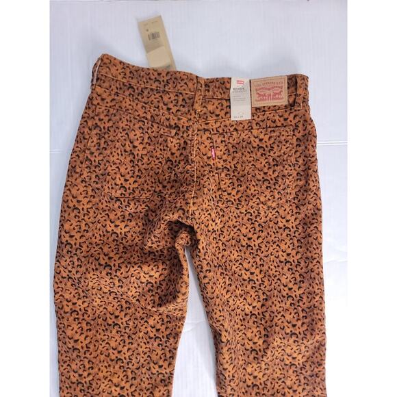 NWT Levi's Wedgie Straight Corduroy Pant Womens Sz 32 Scratchy Leopard Ginger - Picture 13 of 15